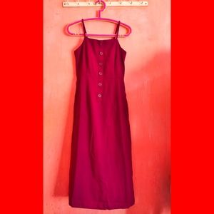 Maroon Midi Dress